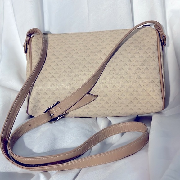 Vintage 80’s Liz Claiborne Genuine Leather Trim Purse - Picture 2 of 15